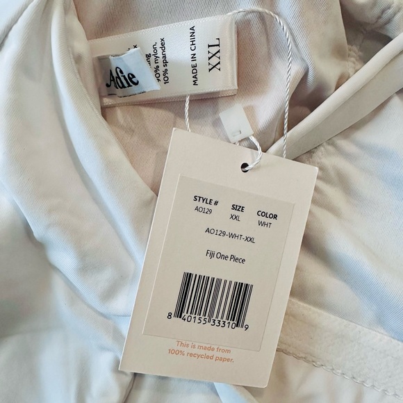 Andie Swimsuit Women’s Fiji One Piece Swimwear Swimsuit White Crossback Size XXL - Picture 4 of 4